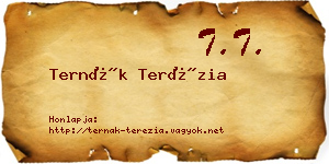 Ternák Terézia névjegykártya