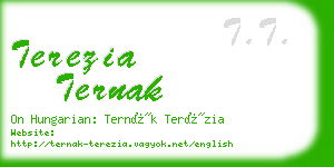 terezia ternak business card